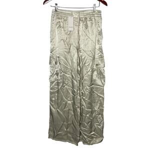 New Pharaoh Mason Cargo Pant in Vintage Satin in Oyster sz 1 US S